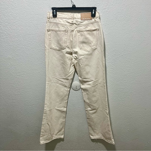 Free People We The Free NWT Cream Bootcut Raw Hem Denim Pants - Picture 5 of 11